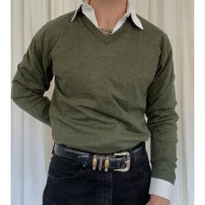 Haggar Dark Green V Neck Sweater